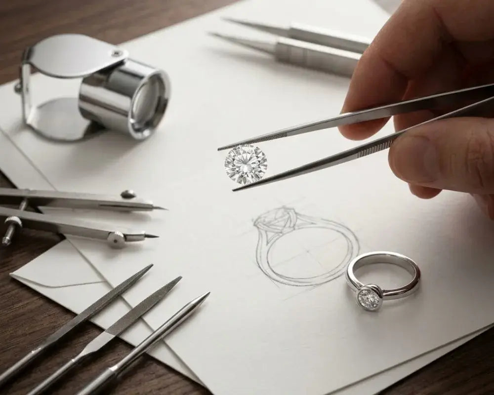 Custom engagement ring designer process 